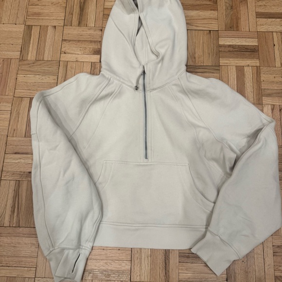 lululemon athletica Tops - Oatmeal colored Lululemon Half-Zip Hoodie. Like new!